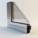 3D просмлтр алюмо-деревянные окна